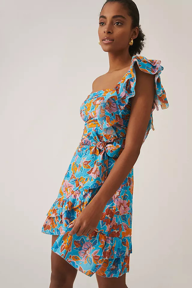 Frenchie Ruffled One-Shoulder Mini | Anthropologie (US)