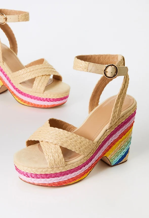 Mia Notched Wedge Sandal | JustFab