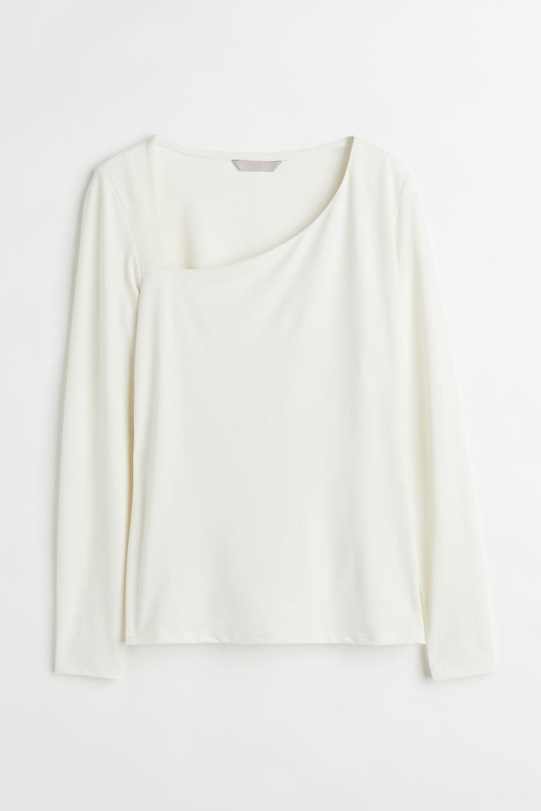 Long-sleeved jersey top | H&M (UK, MY, IN, SG, PH, TW, HK)