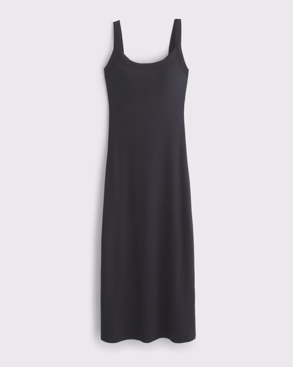 Women's Bra-Free Essential 90s Rib Midi Dress | Women's Dresses & Jumpsuits | Abercrombie.com | Abercrombie & Fitch (US)