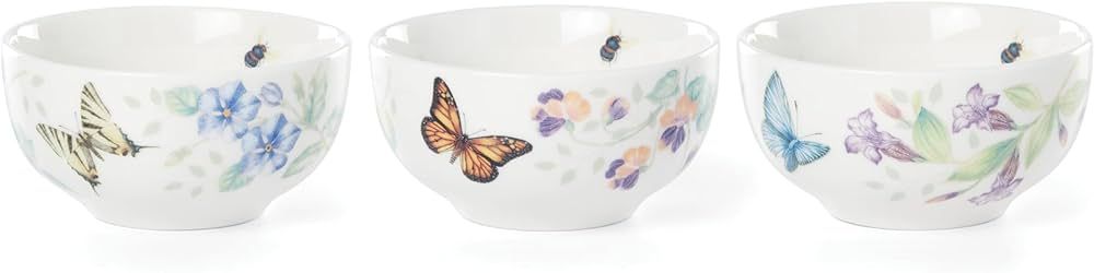 Lenox Butterfly Meadow Kitchen 3-Piece Mini Bowl Set, 1.70 LB, Multi | Amazon (US)