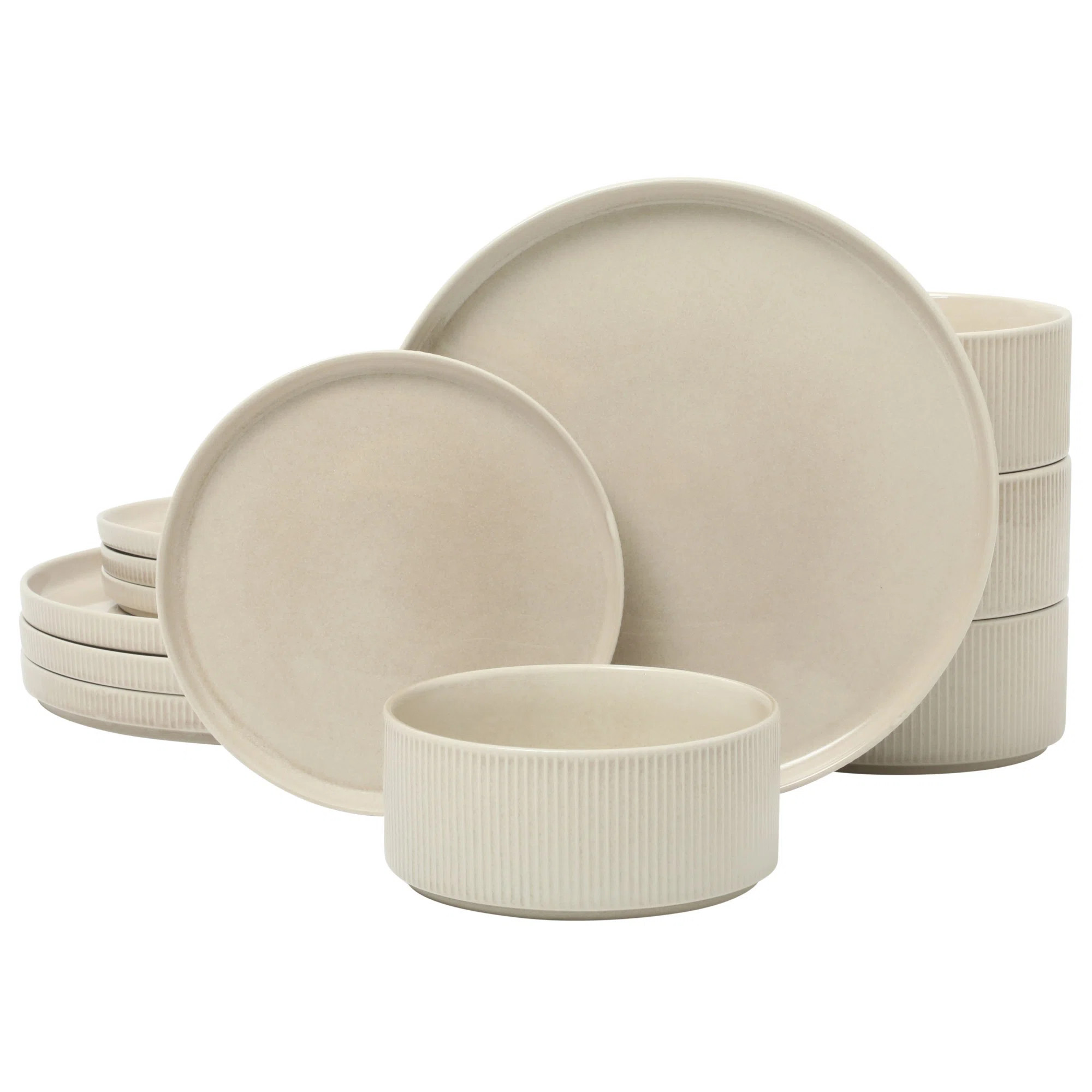 Gibson Elite Solana Coast 12 Piece Stoneware Reactive Glaze (Service for 4) Ceramic Plates and Bo... | Wayfair North America