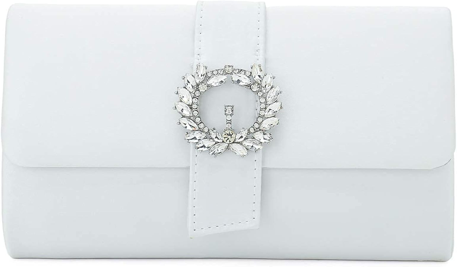 CHARMING TAILOR Evening Bag Diamantes Embellished Satin Clutch Purse for Woman Classy Party Handb... | Amazon (US)