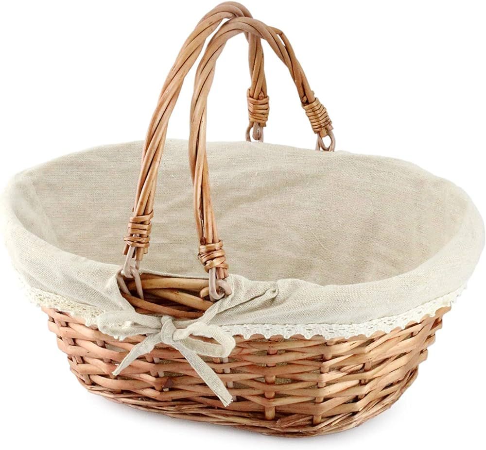Cornucopia Wicker Basket with Handles (Natural Color), for Easter, Picnics, Gifts, Home Decor and... | Amazon (US)