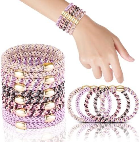 Hair Ties No Damage - 10PCS Ponytail Holders - Elastic Hair Ties for Thick Hair - Braided Hair Ba... | Amazon (US)
