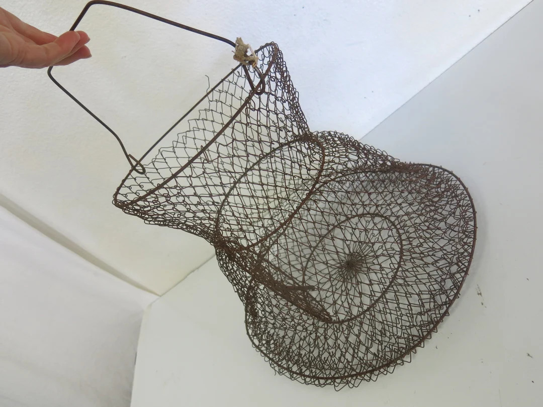Vintage Wire Fish Basket Minnow Basket Fisherman - Etsy | Etsy (US)