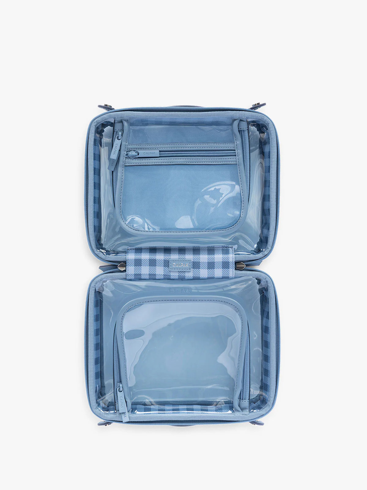 Medium Clear Cosmetics Case in French Blue | CALPAK