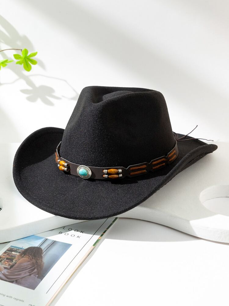 Bead Felt Fedora Cowboy Hat
       
              
              $8.70        
    (3)
        $8... | SHEIN
