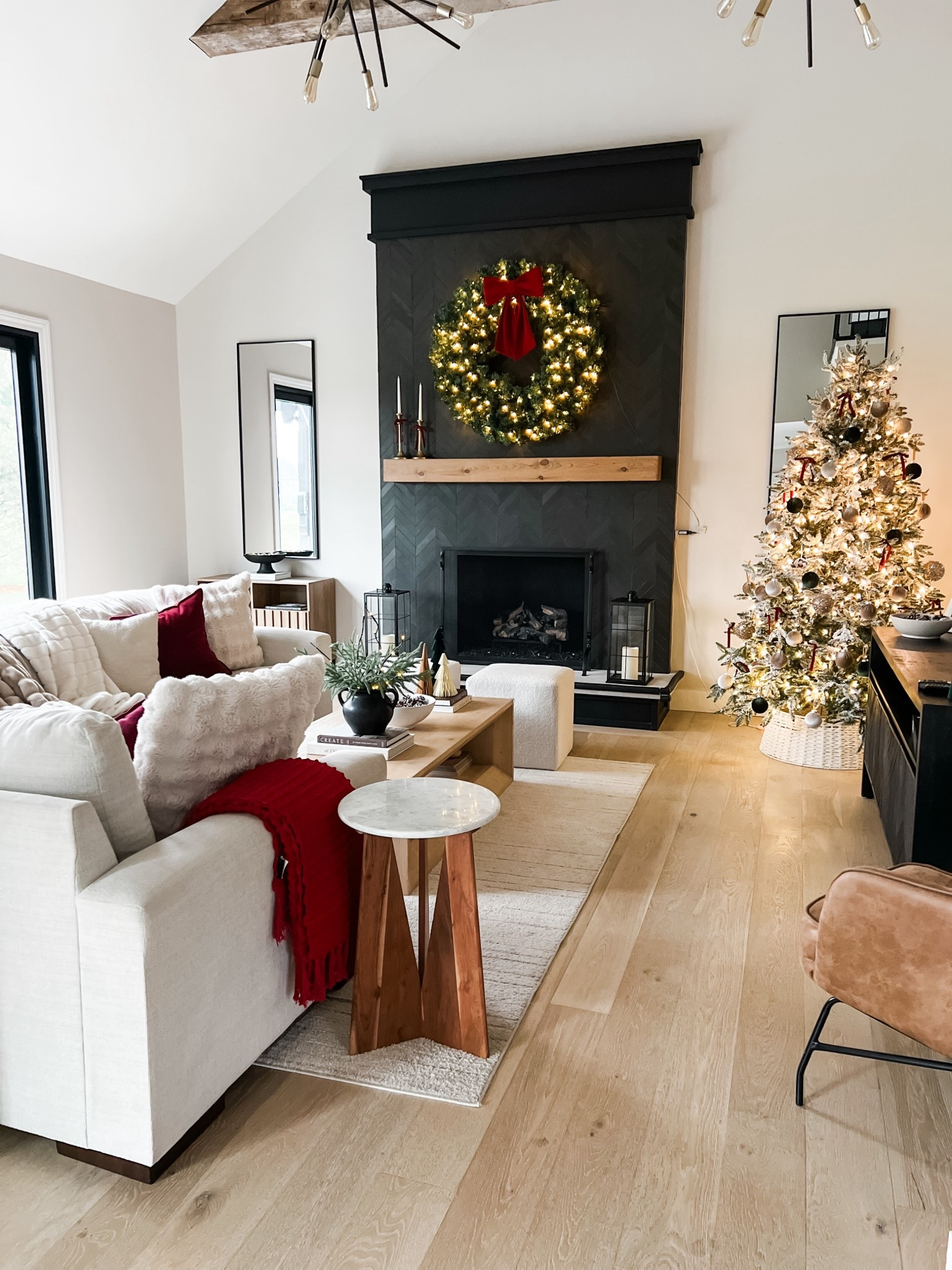 Christmas at home. 🤍 Soft neutrals, warm lights, and just the right touch of festive.

#LTKFindsUnder50 #LTKHoliday #LTKHome