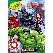 Crayola Avengers Coloring Book with Stickers, Gift for Kids, 96 Pages, Ages 3, 4, 5, 6 | Amazon (US)