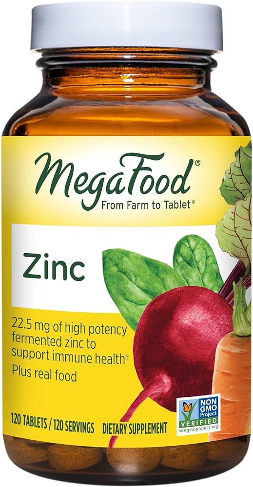MegaFood Zinc - Immune Support Supplement - High Potency Fermented Zinc Supplements with Nourishi... | Amazon (US)