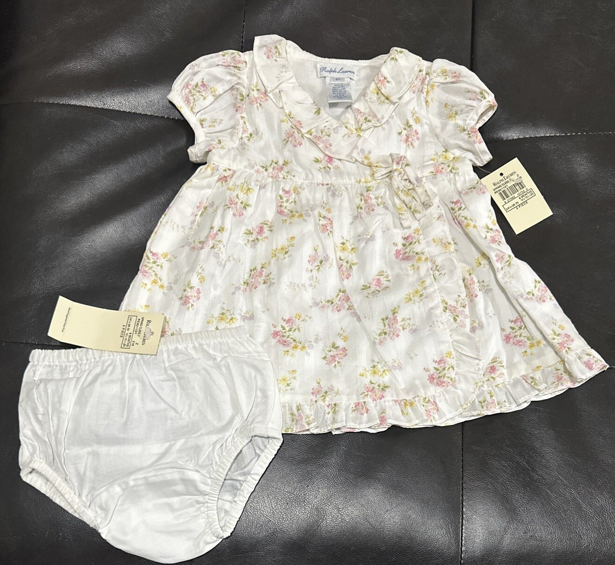 Ralph Lauren Baby Girls Size 6M Floral Ruffled Spring Dress and Bloomer Set NWT  | eBay | eBay US