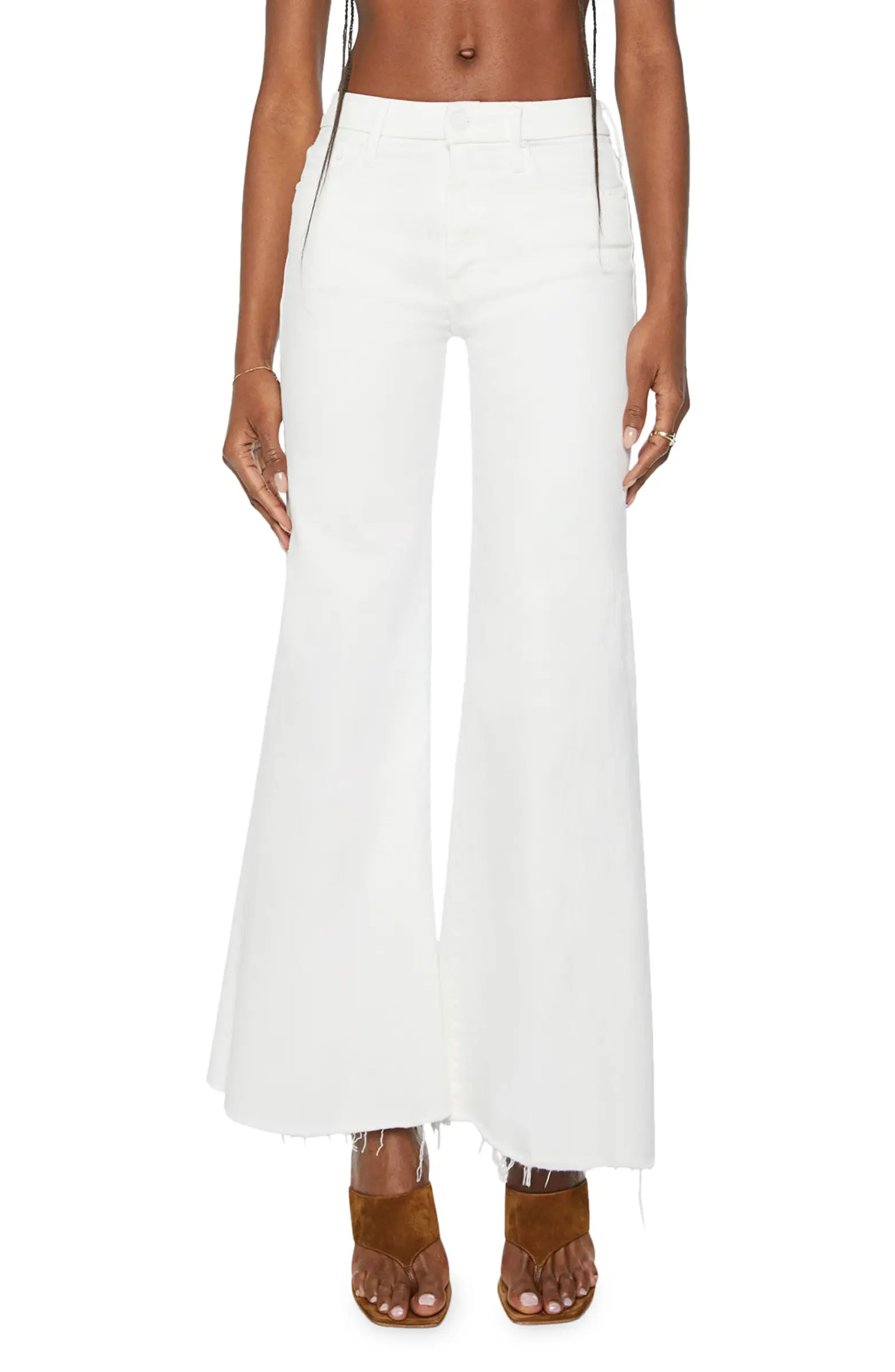 Roller Frayed Hem Wide Leg Jeans | Nordstrom