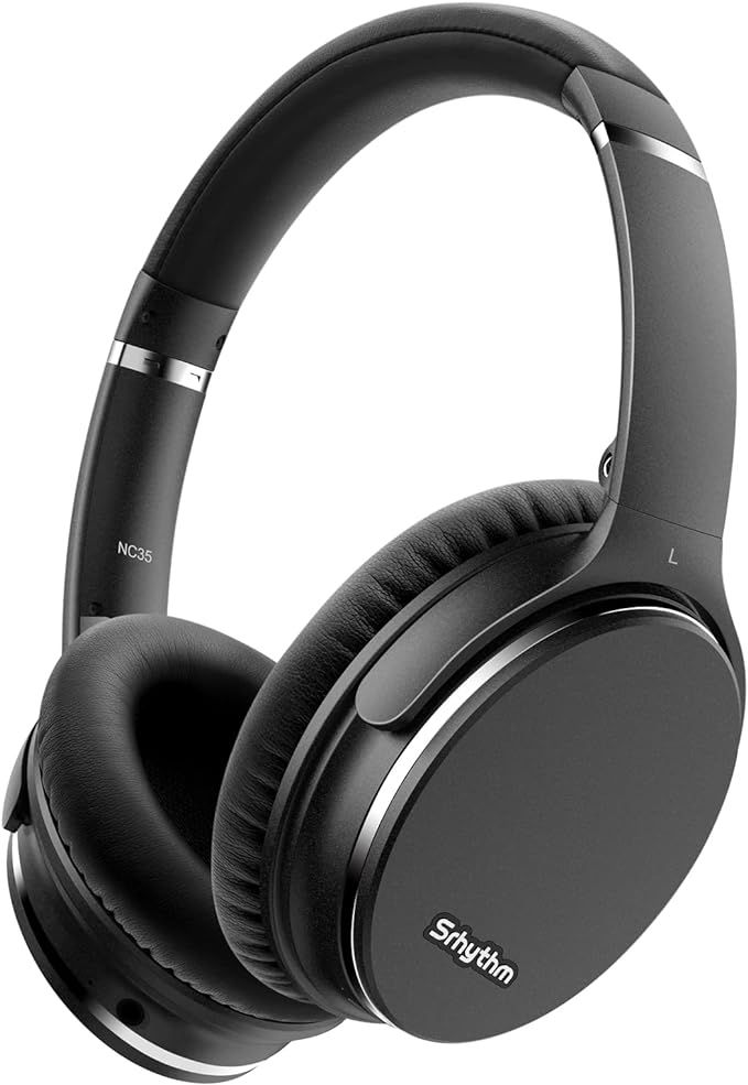 Srhythm NC35 Noise Cancelling Headphones Wireless Bluetooth 5.0, Fast Charge Over-Ear Lightweight... | Amazon (US)