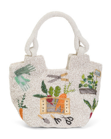 Beaded Garden Tools Satchel For Women, Leather | TJ Maxx