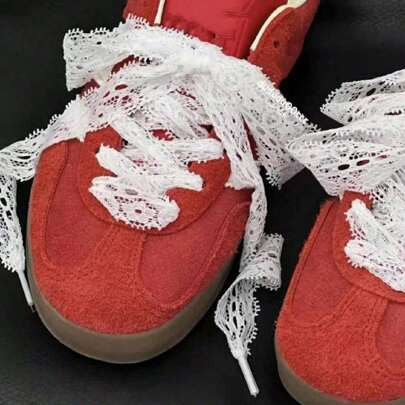 1 paire de lacets plats en dentelle, lacets de chaussures évidés, accessoire pour les baskets et les chaussures en canevas | SHEIN