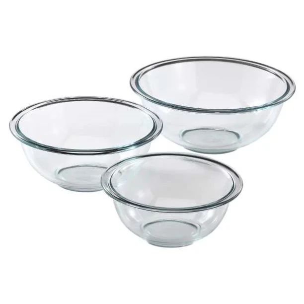 Pyrex Prepware Glass Mixing Bowl Set (3 Pieces), Clear - Walmart.com | Walmart (US)