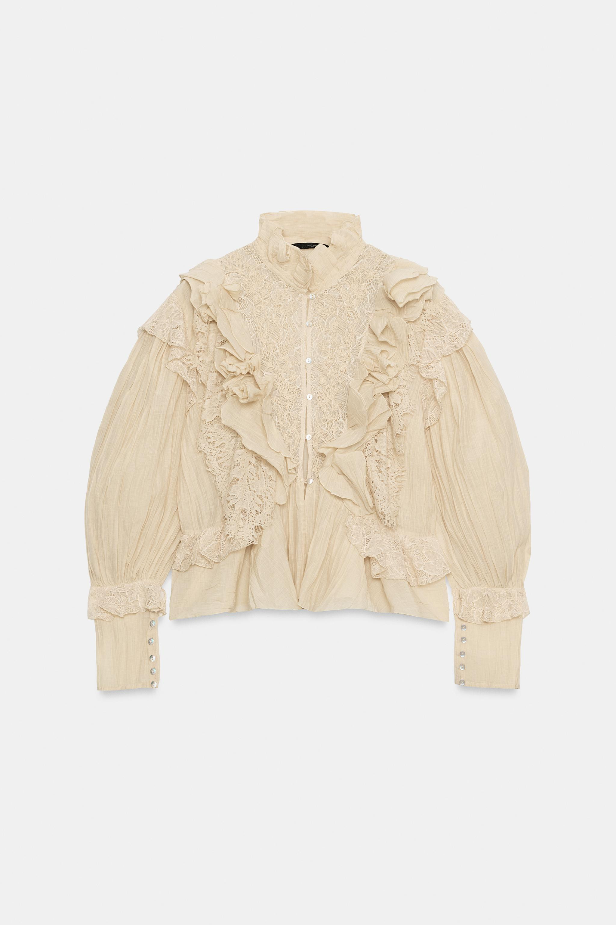 ZW COLLECTION ROMANTIC RUFFLED SHIRT | Zara US