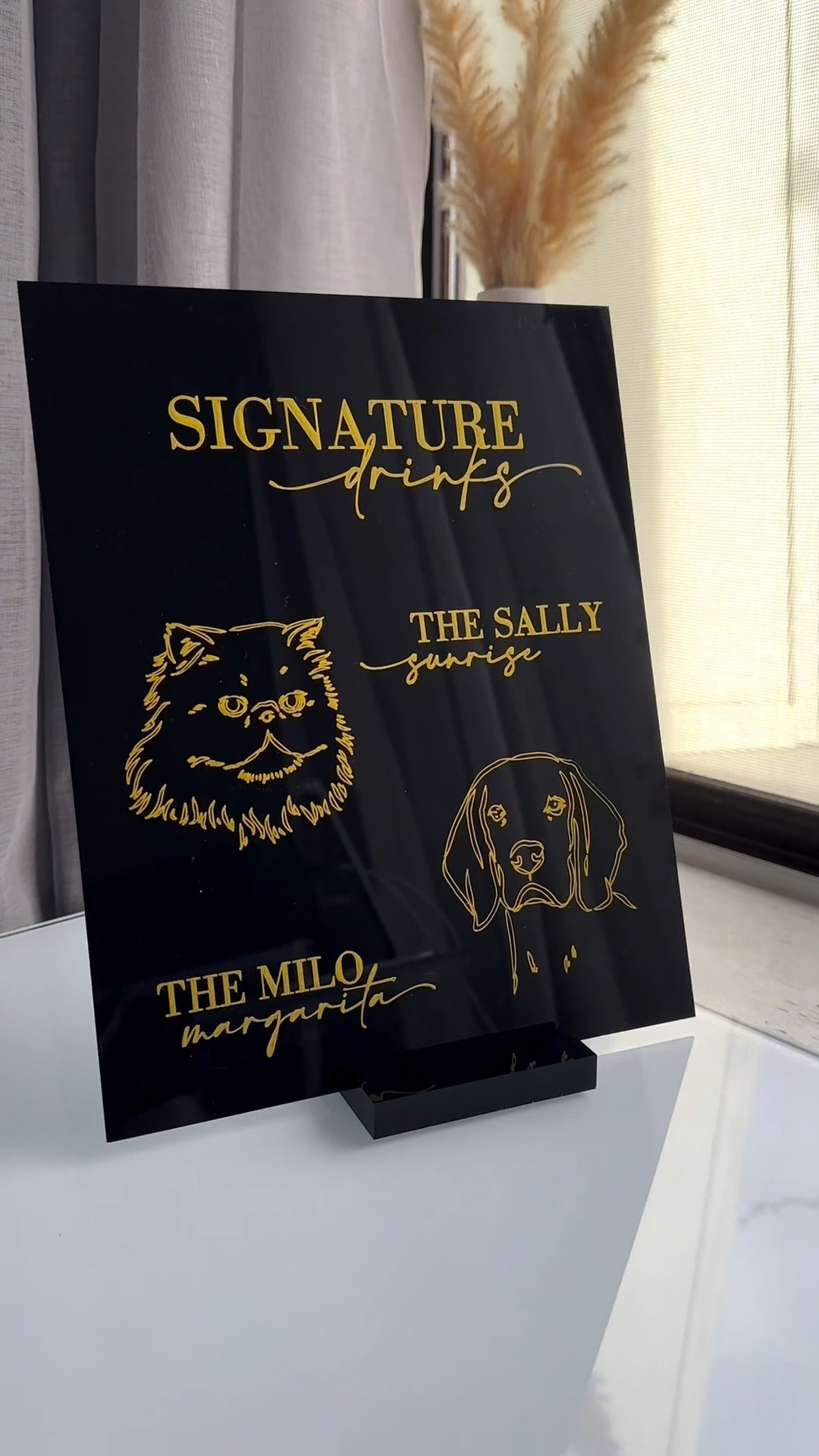 Black Acrylic Signature Drinks Sign 🖤✨

#LTKWedding #LTKParties