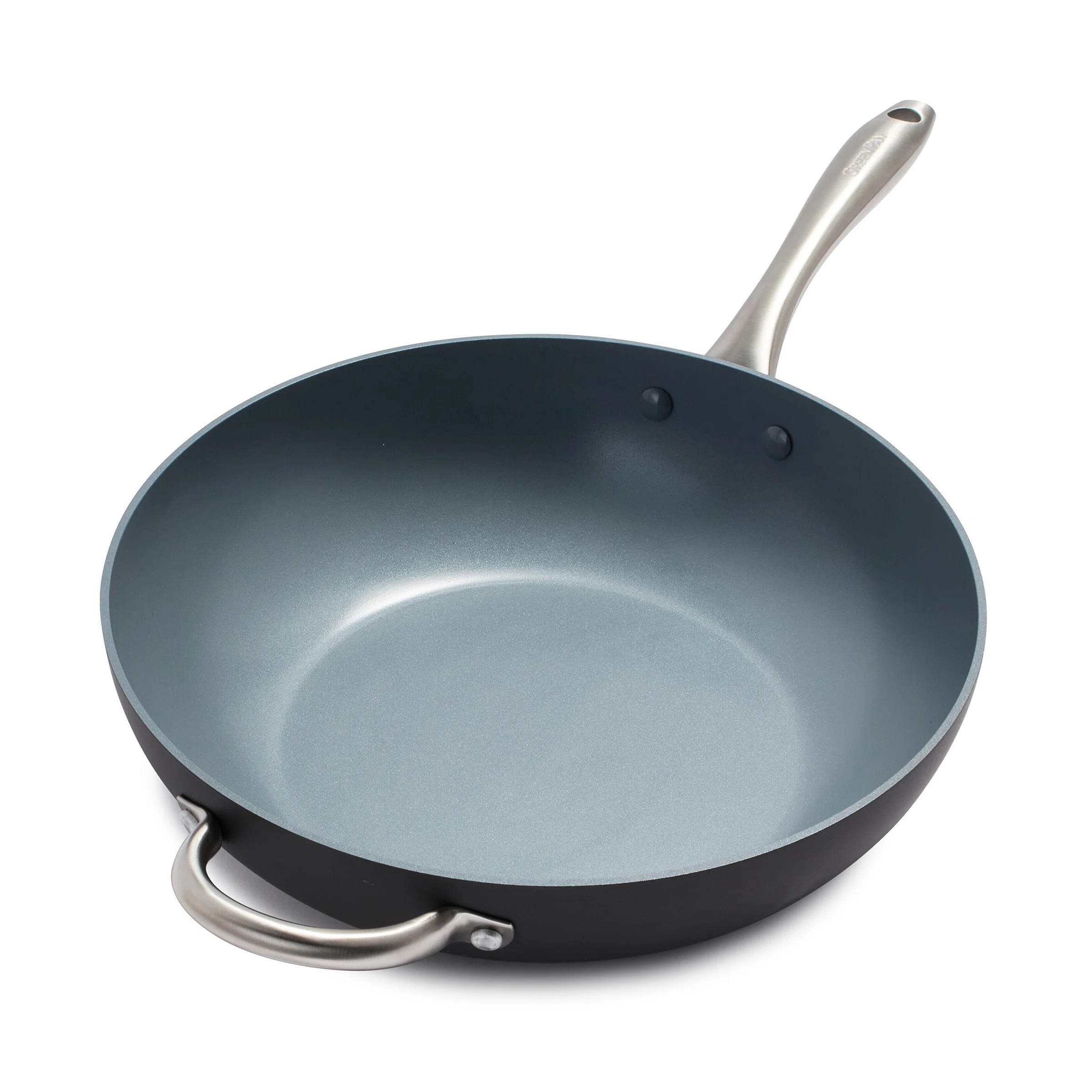 GreenPan Lima Healthy Ceramic Non-Stick Hard Anodized Wok, 12.5" | Wayfair North America