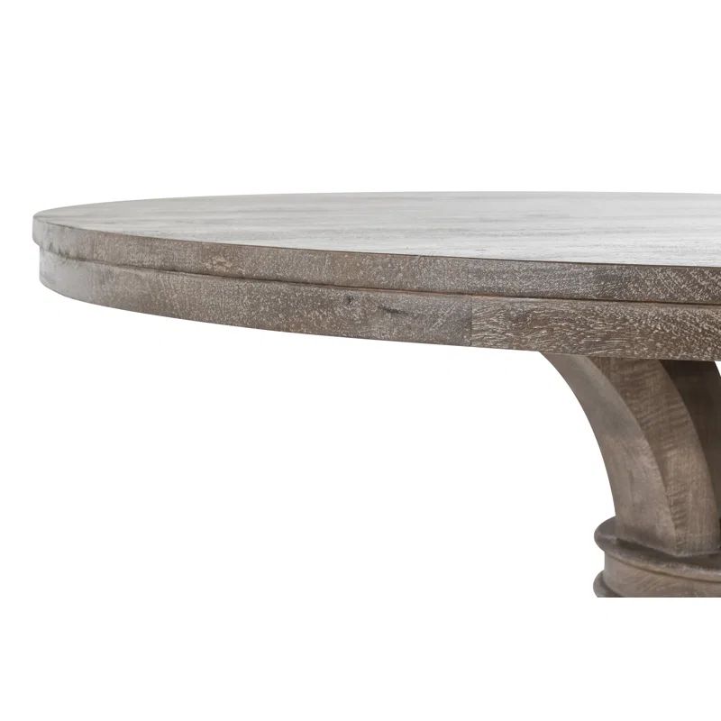 Therman 60" Mango Solid Wood Pedestal Dining Table | Wayfair North America