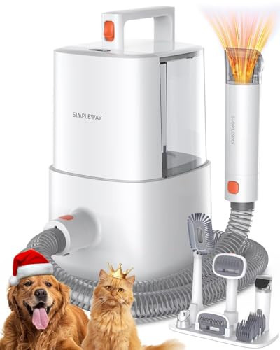 Dog Vacuum Grooming Kit for Shedding: 2.5L Professional Hair Clippers Pet Groomer - 12kPa Suction Pro Cleaner Deshedding Tool Fur Brush Attachment Trimmer for Home Cat Doggie | Amazon (US)