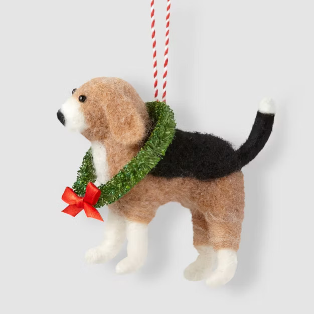 Felted Wool Beagle Christmas Tree Ornament - Wondershop™ | Target
