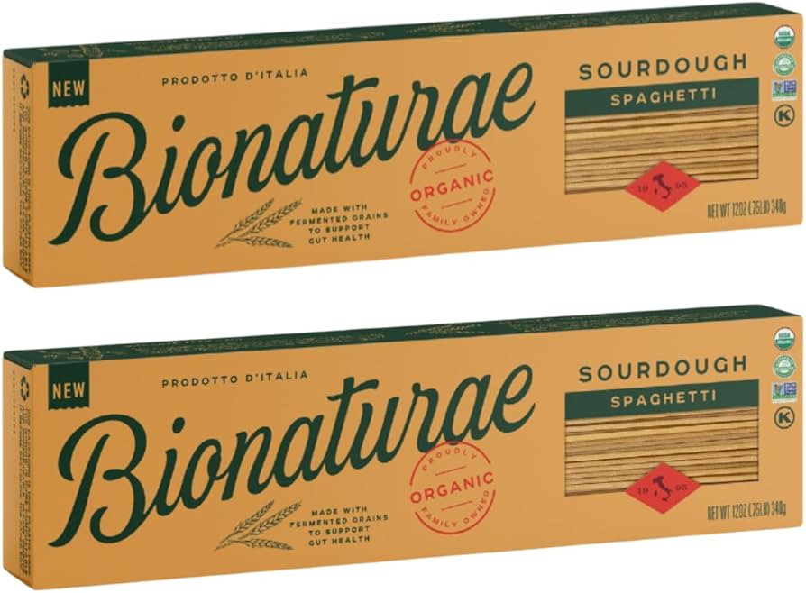 Bionaturae Spaghetti Pasta Noodles - Sourdough Pasta, Kosher Certified, High Protein, Non-GMO Ver... | Amazon (US)