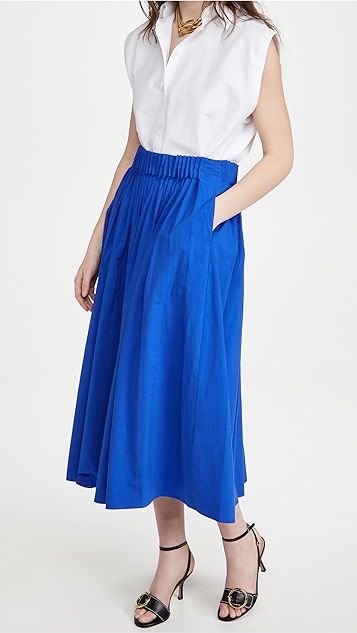 Long Skirt with Cartridge Pleat Detail | Shopbop