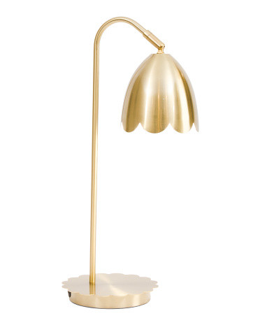 20in Scalloped Shade Metal Base Table Lamp | TJ Maxx