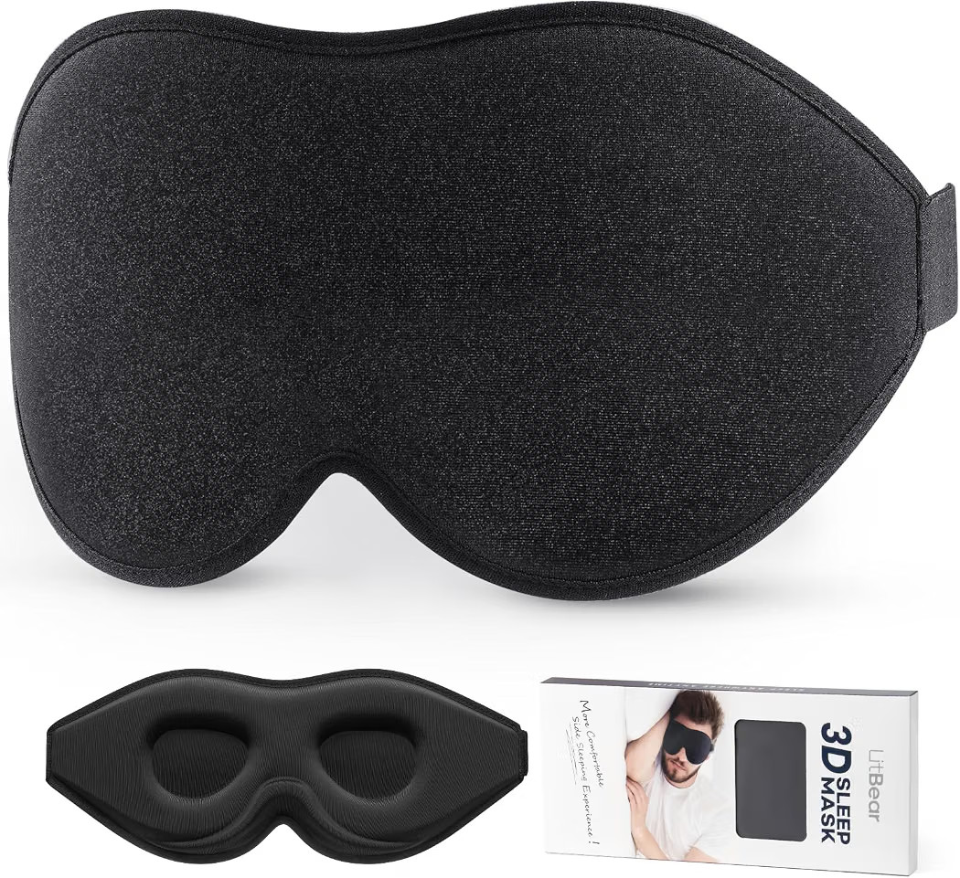 LitBear Sleep Mask for Side Sleeper Women Men, Eye Mask for Sleeping | Amazon (US)