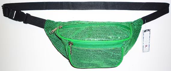 Sequined Fanny Pack EMERALD Green | Etsy | Etsy (US)