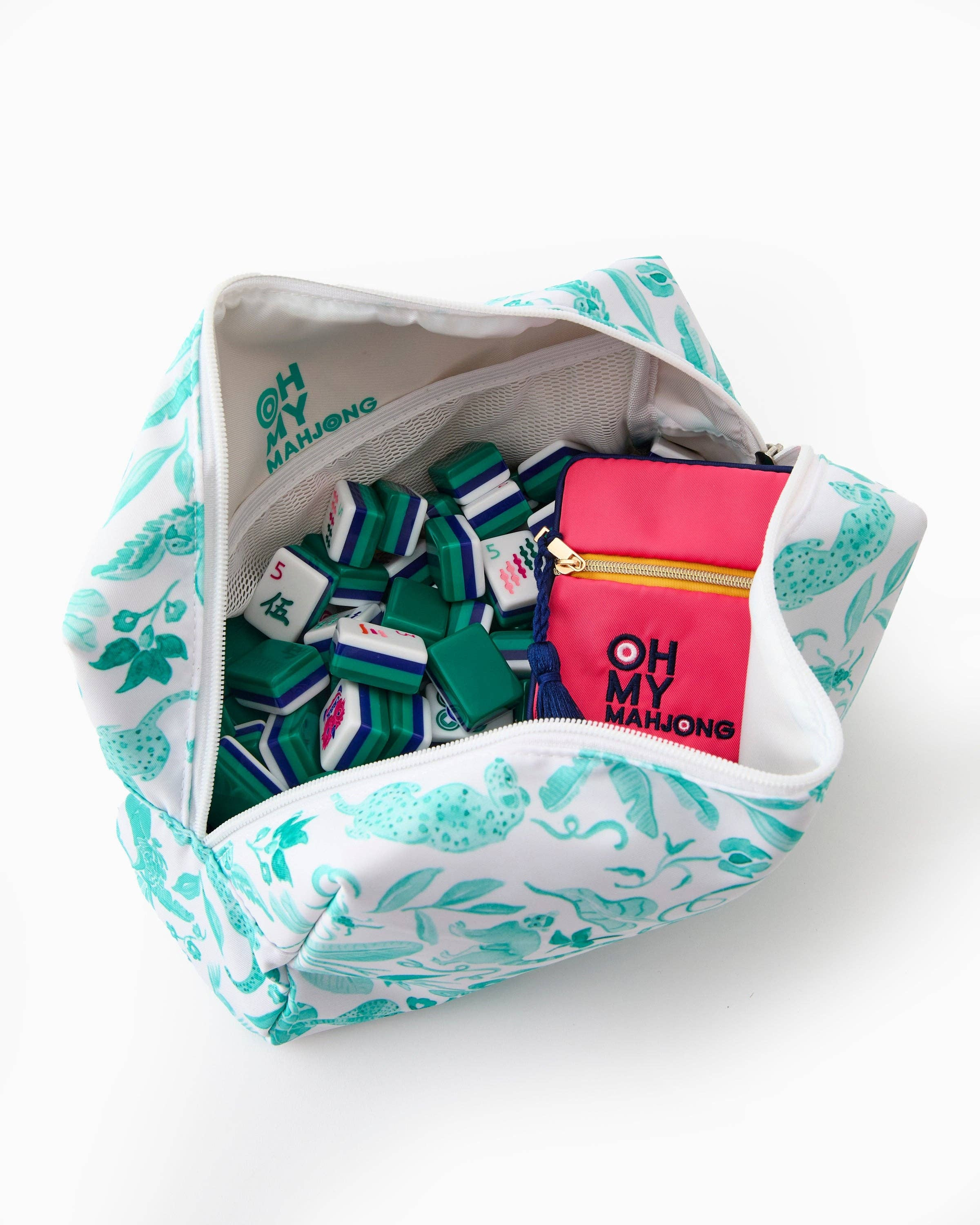 Oh My Mahjong - Amazon Green Tile Storage Bag x Catherine Cartie Collab | Jones & Daughters