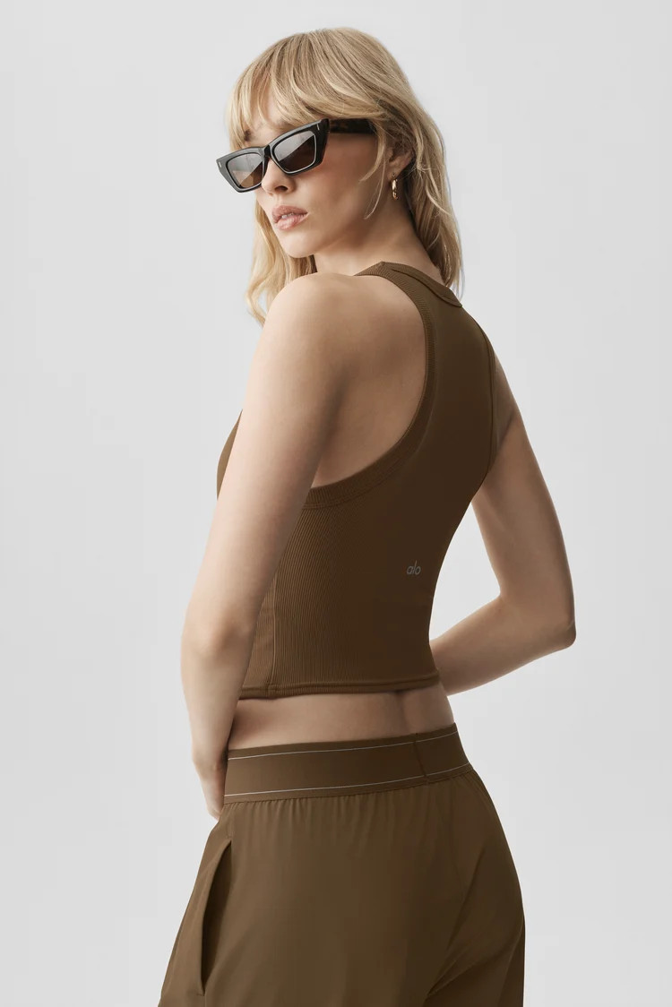 Goddess Ribbed Go-To Tank | Alo Yoga