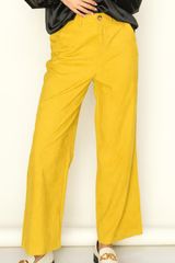 As It Was Pants In Mustard | UOI Boutique