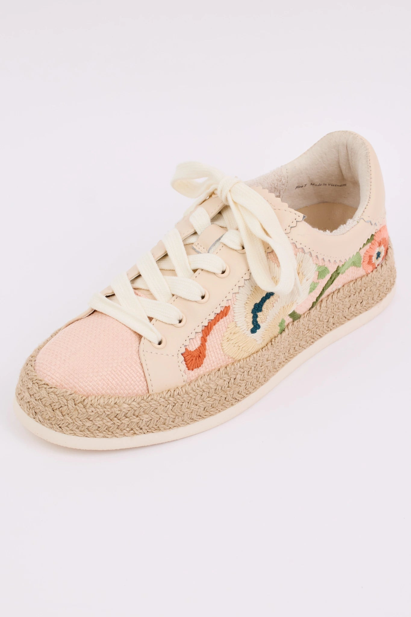 Azalia Sneaker-Pink Floral Raffia  by Dolce Vita | Avara