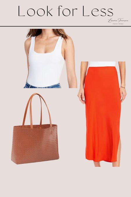 Casual spring office outfit idea! Featuring a faux leather tote and a satin skirt

#LTKWorkwear #LTKMidsize #LTKStyleTip