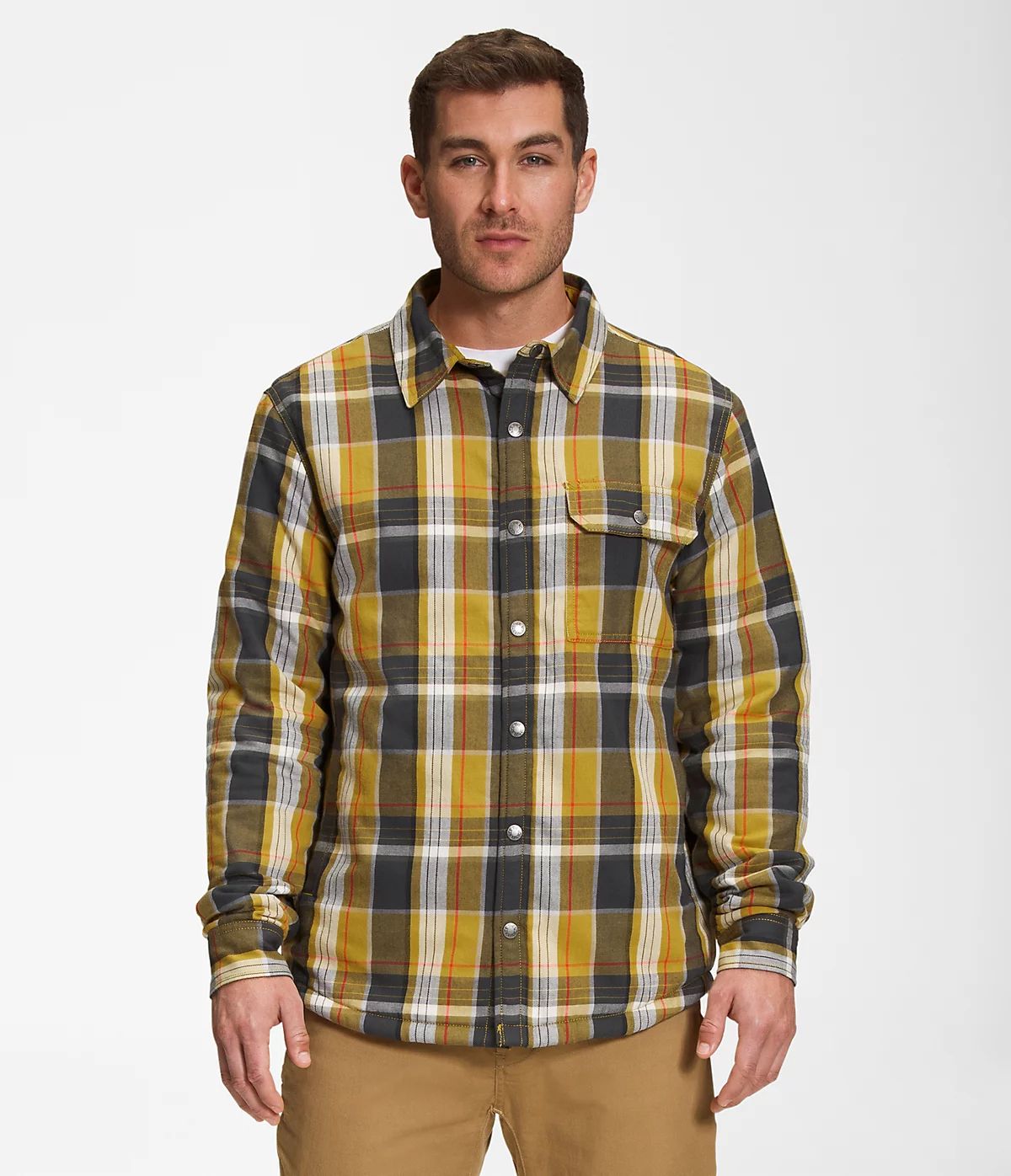 The North Face Men’s Campshire Shirt (Size: Large): Mineral Gold Large Half Dome Plaid 2 | The North Face (US)