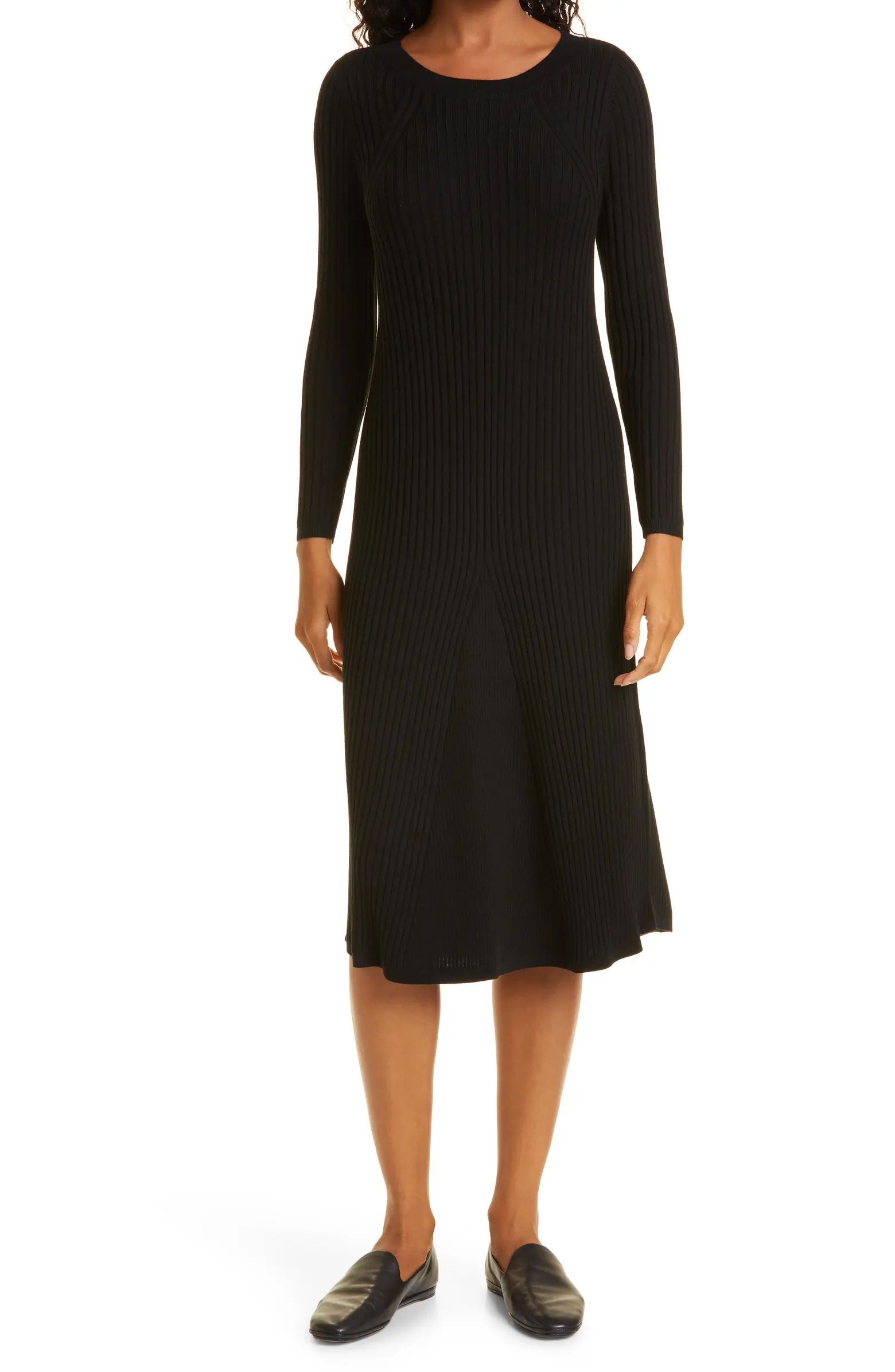 Club Monaco Rib Wool Midi Sweater Dress | Nordstrom | Nordstrom