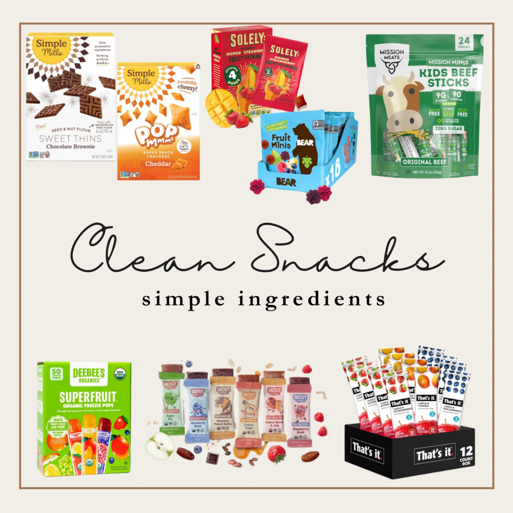 Clean snacks with simple ingredients that you can trust. Only the best for your kiddos.

#LTKKids #LTKFamily #LTKBaby