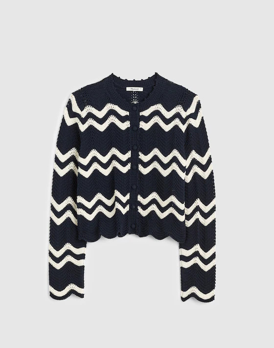 Wavy-Knit Cardigan | Madewell