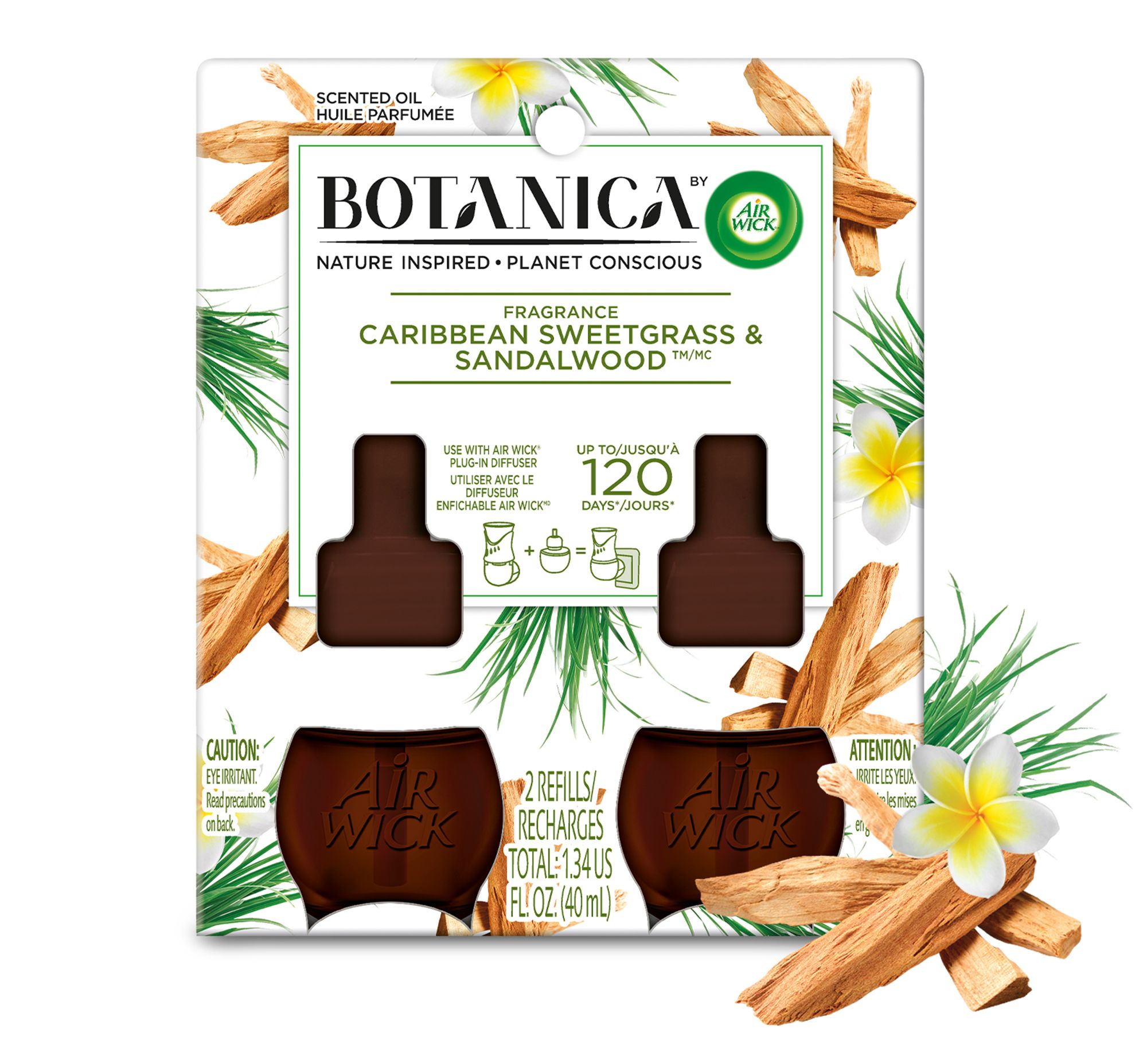 Botanica by Air Wick Plug in Scented Oil Refill, 2 Refills, Caribbean Sweetgrass and Sandalwood S... | Walmart (US)