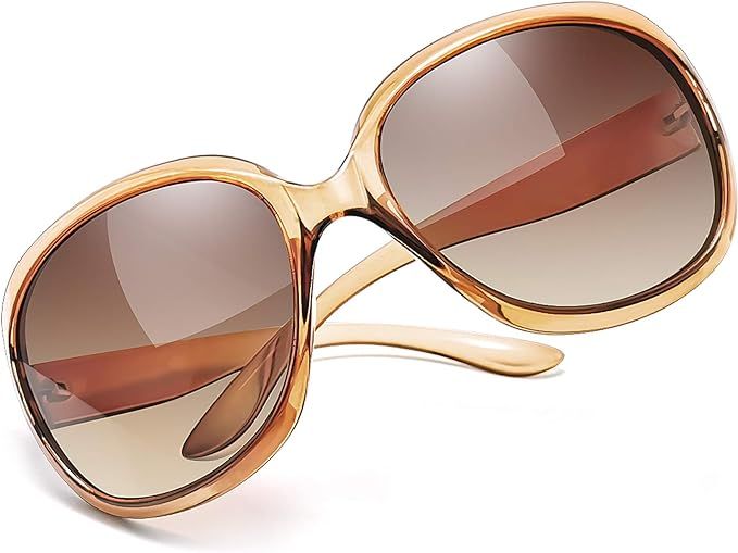 Joopin Polarized Sunglasses for Women Vintage Big Frame Sun Glasses Ladies Shades | Amazon (US)