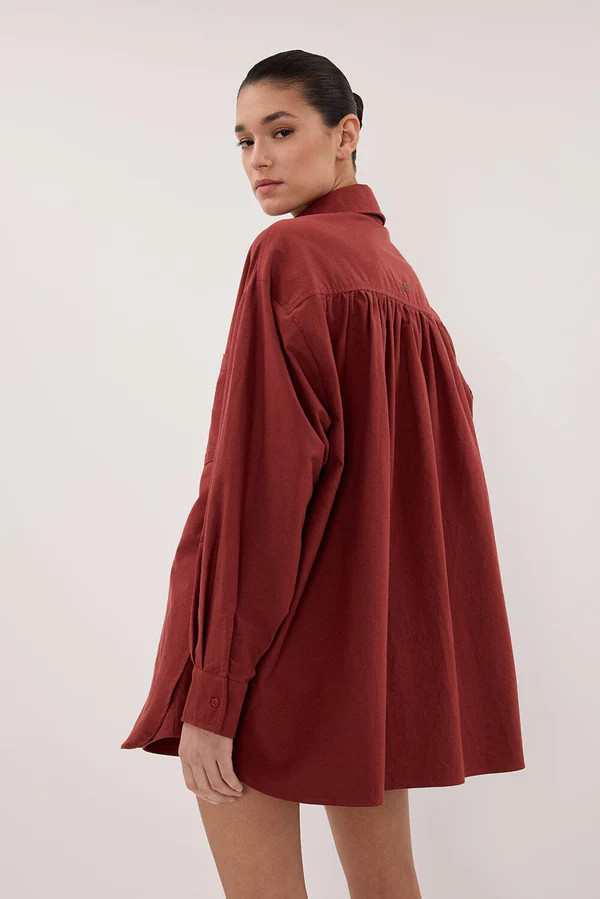 RHEA 2.0 SAHARA OVERSIZED COTTON SHIRT | DISSH