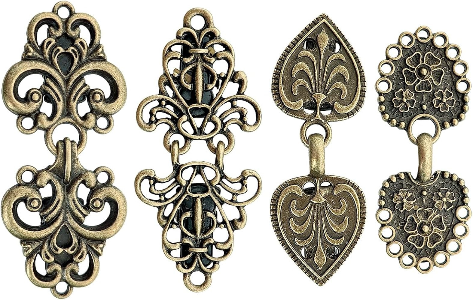 Vintage Shirt Clip - Dress Cinch, Cape Sweater Cardigan Shawl, Cloak Clips for Women - 4Pc | Amazon (US)