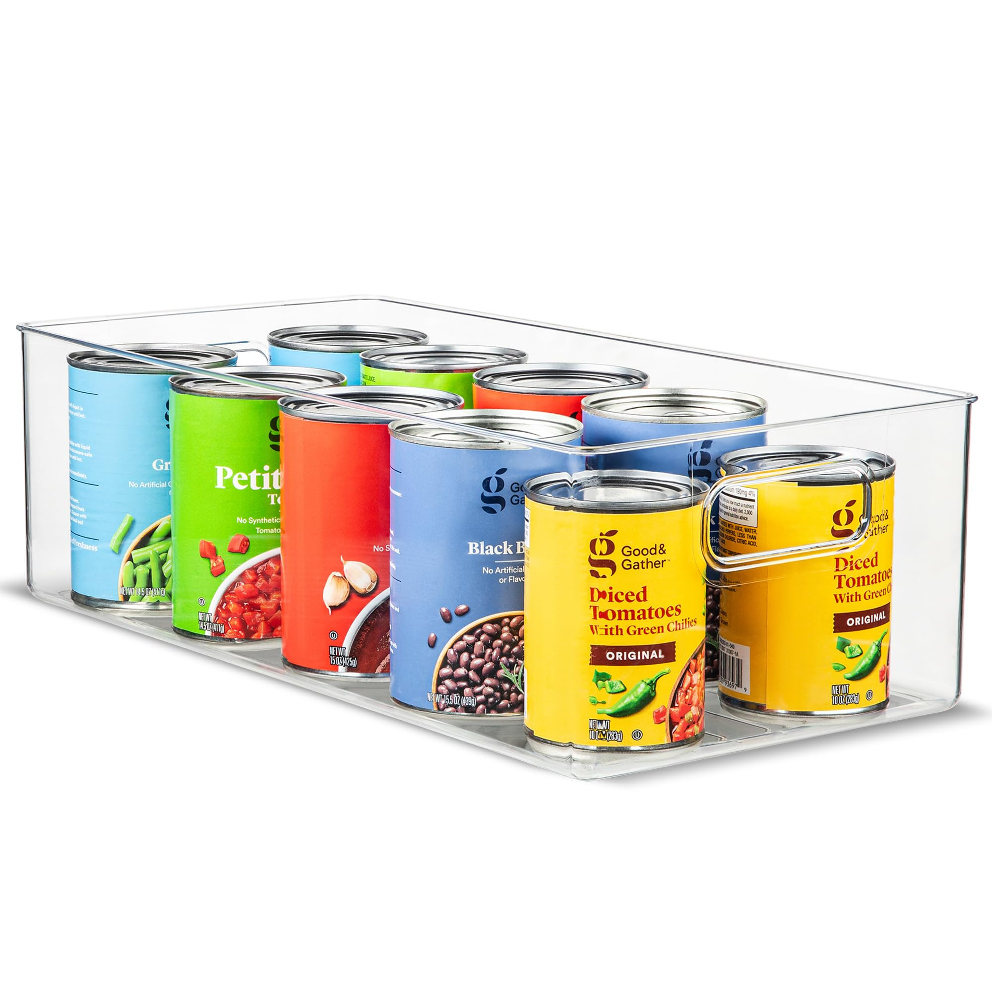 Plastic Food Storage Clear Container Bin with Handles for Organizing Kitchen, Pantry, Refrigerato... | Amazon (US)