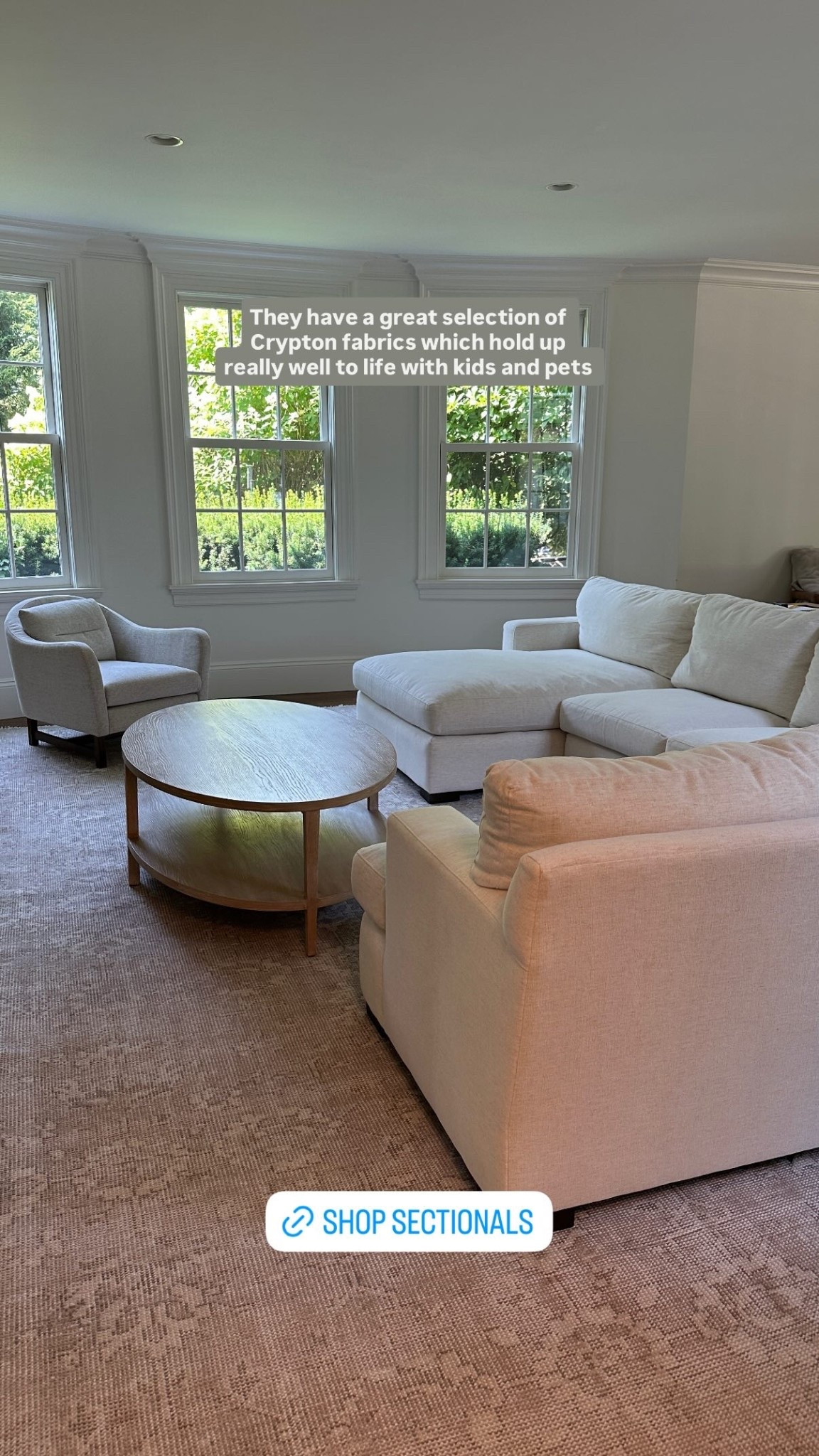 They have a great selection of Crypton fabrics which hold up really well to life with kids and pets