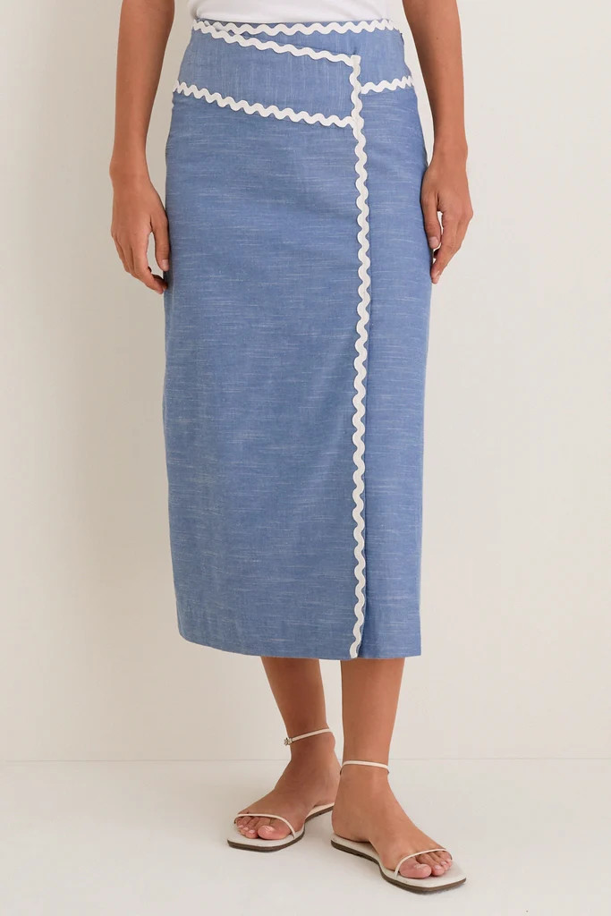 Chambray Ric Rac Marcy Maxi Skirt | Tuckernuck (US)