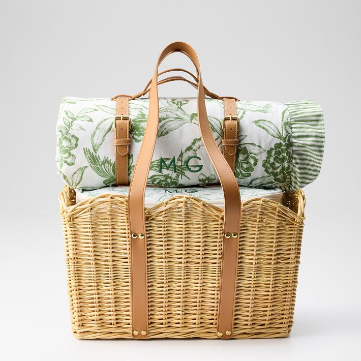 Sanderson Waterproof Ruffle Picnic Blanket | Mark and Graham