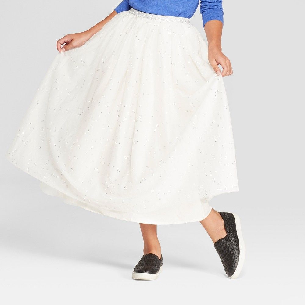 Girls' Tulle Maxi Skirt - Cat & Jack Cream XS, White | Target